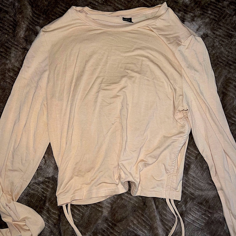 Cropped long sleeve cotton